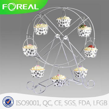 Powder Coating Metal Wire Ferris Wheel Cupcake Stand